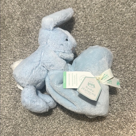 Blue Plush Bunny Toy with Blanket - Picture 3 of 4